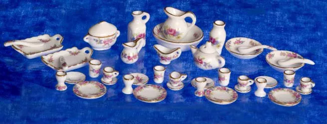 Miniature Rose China Set (42 pc.)