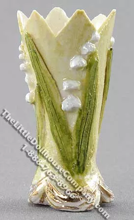 Miniature White Lily of the Valley Vase by Veronique Cornish